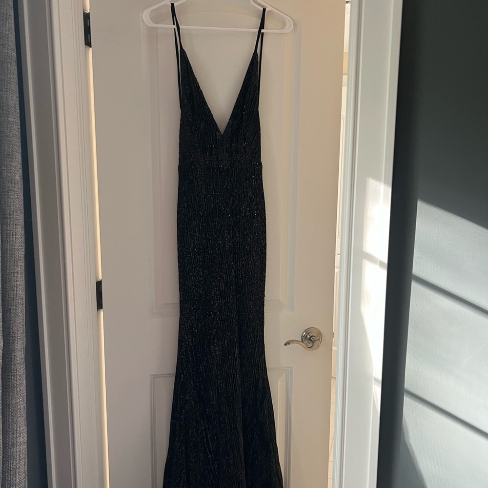 Sparkling black sequin dress